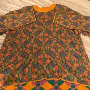 Free People colorful knit sweater